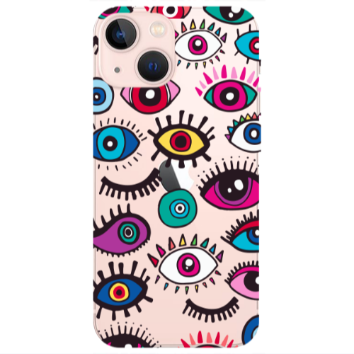 Apple iPhone 13 Multiple eyes Transparent Silicone TPU Θήκη