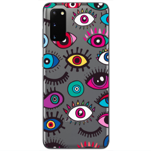 Samsung S20 Multiple eyes Transparent Silicone TPU Θήκη