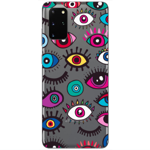 Samsung S20 Plus Multiple eyes Transparent Silicone TPU Θήκη