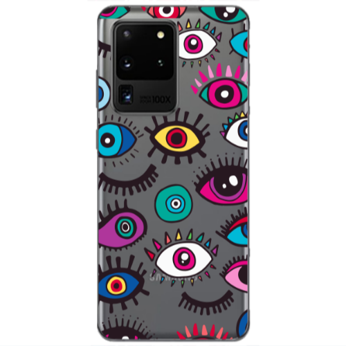 Samsung S20 Ultra Multiple eyes Transparent Silicone TPU Θήκη