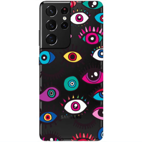 Samsung S21 Ultra Multiple eyes Transparent Silicone TPU Θήκη