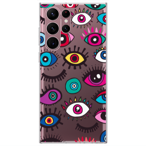 Samsung S22 Ultra Multiple eyes Transparent Silicone TPU Θήκη