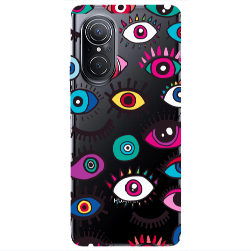 Huawei Nova 9 SE Multiple eyes Transparent Silicone TPU Θήκη