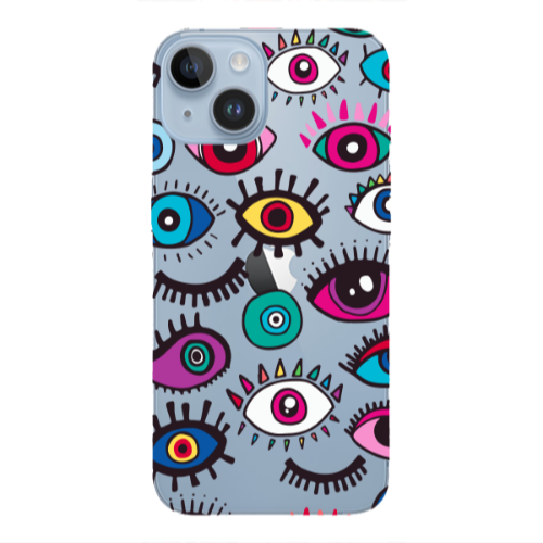 Apple iPhone 14  Multiple eyes Transparent Silicone TPU Θήκη