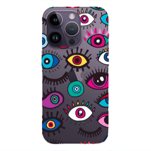 Apple iPhone 14 Pro  Multiple eyes Transparent Silicone TPU Θήκη