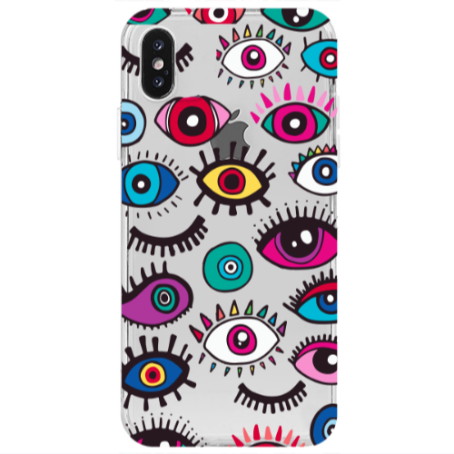 Apple iPhone Xs Multiple eyes Transparent Silicone TPU Θήκη