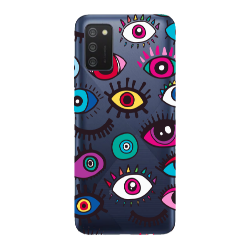 Samsung A03S Multiple eyes Transparent Silicone TPU Θήκη
