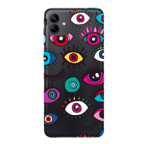Samsung A04 Multiple eyes Transparent Silicone TPU Θήκη