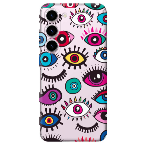 Samsung S23 Multiple eyes Transparent Silicone TPU Θήκη
