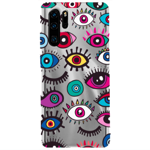 Huawei P30 Pro Multiple eyes Transparent Silicone TPU Θήκη