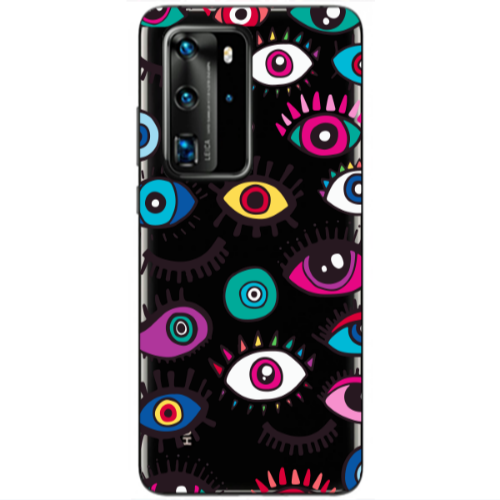 Huawei P40 Pro Multiple eyes Transparent Silicone TPU Θήκη