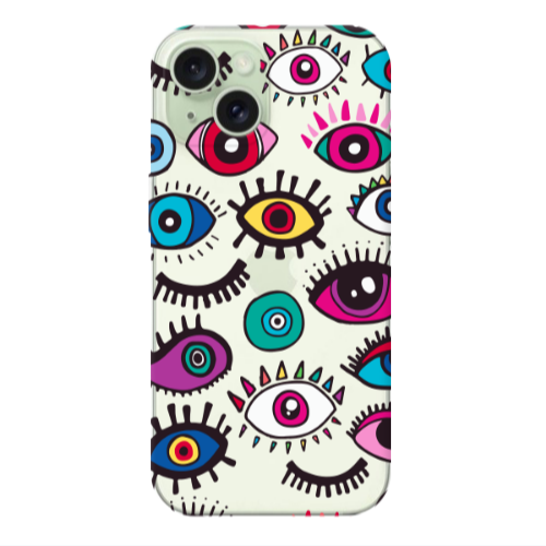 Apple iPhone 15 Multiple eyes Transparent Silicone TPU Θήκη