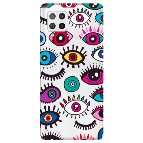 Samsung A42 5G Multiple eyes Transparent Silicone TPU Θήκη