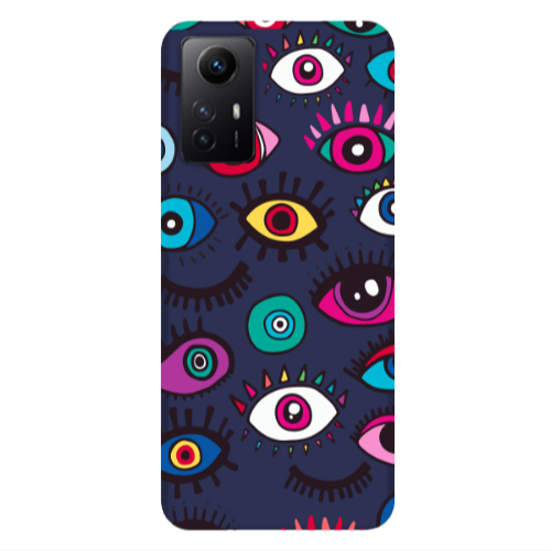 Xiaomi Redmi Note 12s Multiple eyes Dark blue Colored Silicone TPU Θήκη