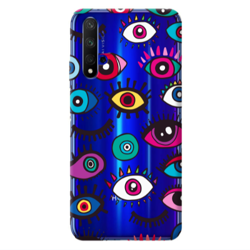 Huawei Nova 5 T Multiple eyes Transparent Silicone TPU Θήκη