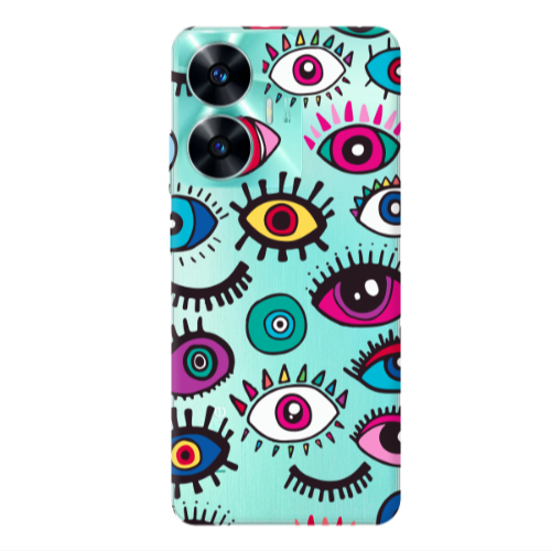 Realme C55 Multiple eyes Transparent Silicone TPU Θήκη