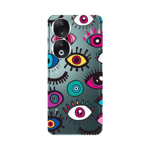 Honor 90 5G Multiple eyes Transparent Silicone TPU Θήκη