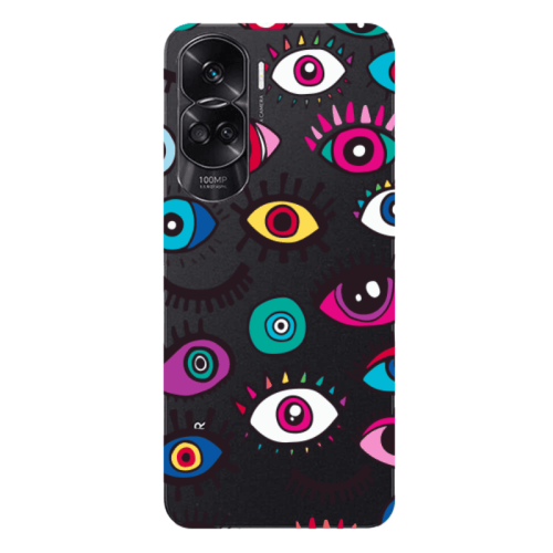 Honor 90 Lite 5G Multiple eyes Transparent Silicone TPU Θήκη