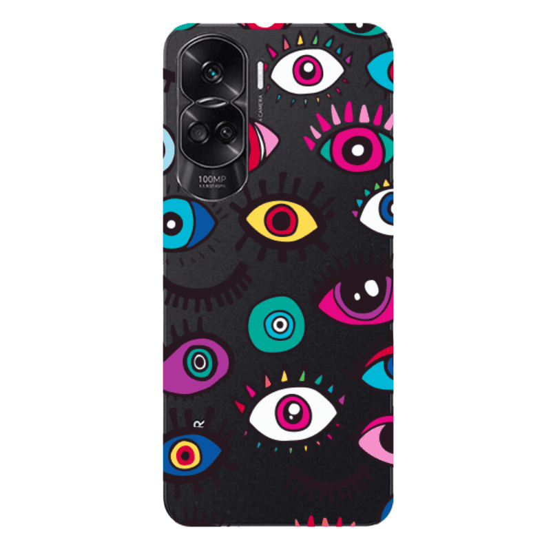 Honor 90 Lite 5G Multiple eyes Transparent Silicone TPU Θήκη