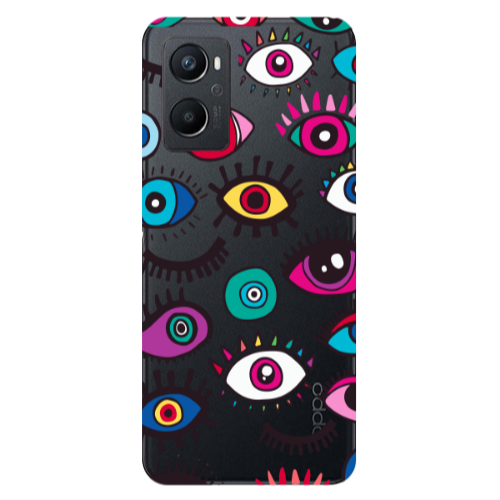 Oppo A 96 Multiple eyes Transparent Silicone TPU Θήκη