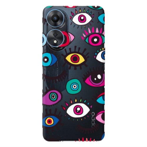 Oppo A 98 Multiple eyes Transparent Silicone TPU Θήκη