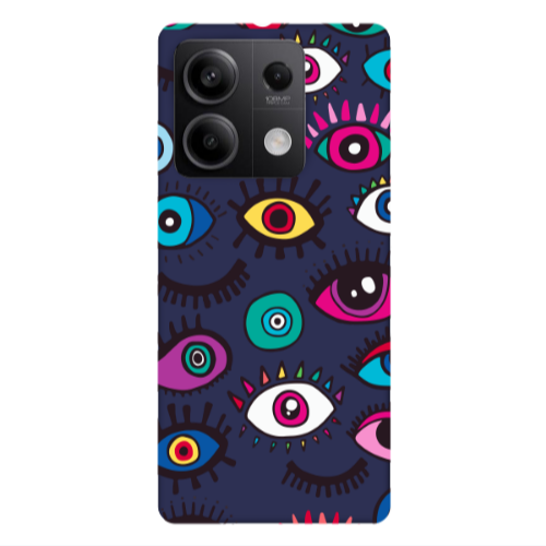 Xiaomi Redmi Note 13 5G Multiple eyes Dark blue Colored Silicone TPU Θήκη