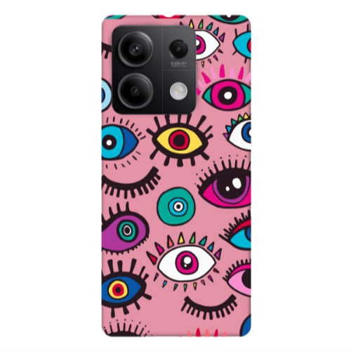Xiaomi Redmi Note 13Pro 5G Multiple eyes Pink Colored Silicone TPU Θήκη