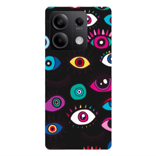 Xiaomi Redmi Note 13Pro 5G Multiple eyes Black Colored Silicone TPU Θήκη