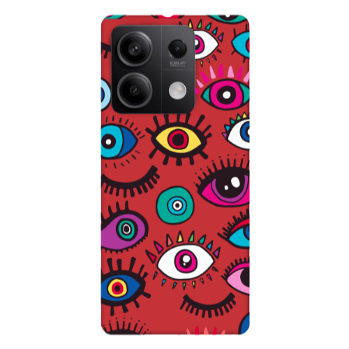 Xiaomi Redmi Note 13Pro 5G Multiple eyes Red Colored Silicone TPU Θήκη