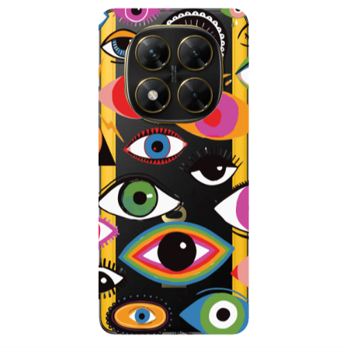 Xiaomi Poco X7 Colorful eyes Transparent Silicone TPU Θήκη