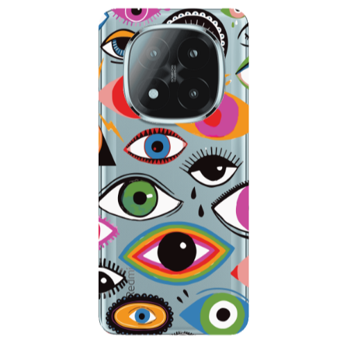 Xiaomi Redmi Note 14 Pro + 5g Colorful eyes Transparent Silicone TPU Θήκη