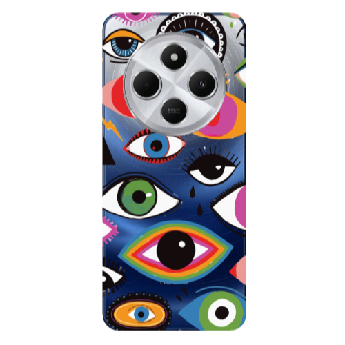 Xiaomi Redmi 14c Colorful eyes Transparent Silicone TPU Θήκη