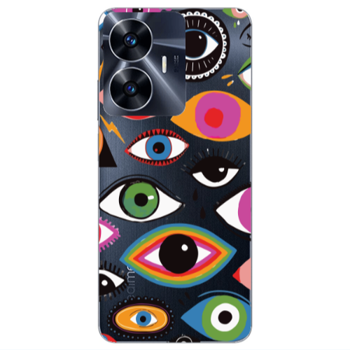 Realme Note 50 Colorful eyes Transparent Silicone TPU Θήκη