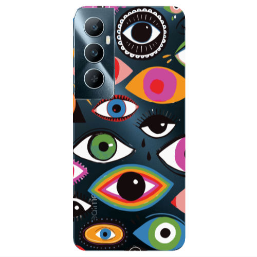 Realme C65 Colorful eyes Transparent Silicone TPU Θήκη