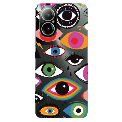 Realme C67 Colorful eyes Transparent Silicone TPU Θήκη