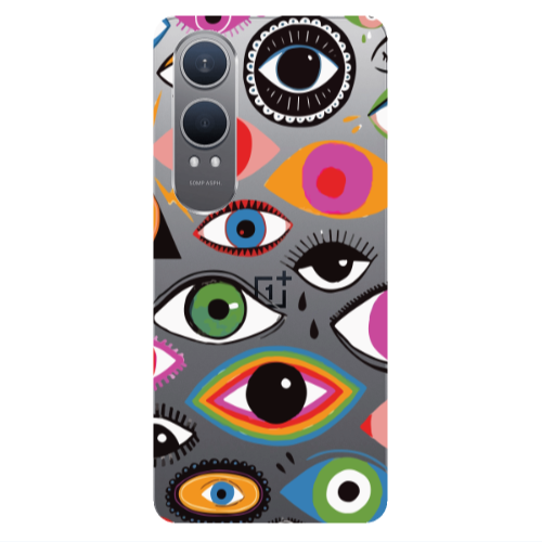 Oneplus Nord Ce 4 lite Colorful eyes Transparent Silicone TPU Θήκη