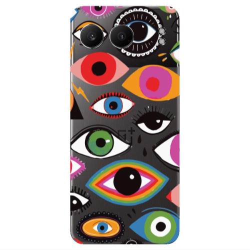 Oneplus Nord 4 Colorful eyes Transparent Silicone TPU Θήκη