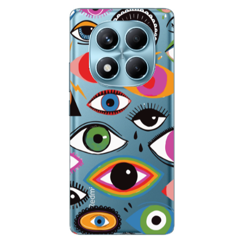 Xiaomi Redmi Note 14 Pro Colorful eyes Transparent Silicone TPU Θήκη