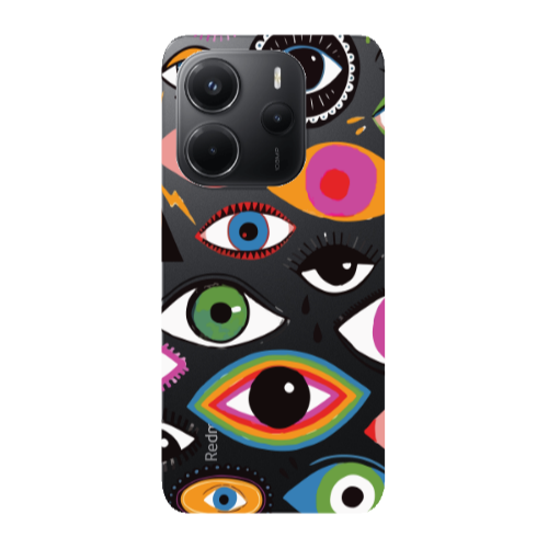 Xiaomi Redmi Note 14 Colorful eyes Transparent Silicone TPU Θήκη