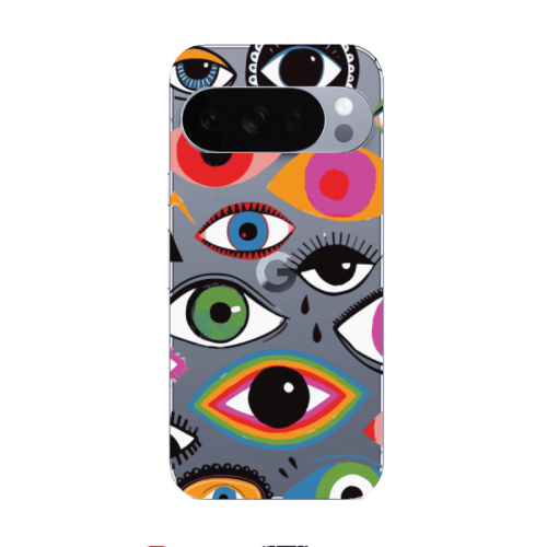 Google Pixel 10 Pro Colorful eyes Transparent Silicone TPU Θήκη