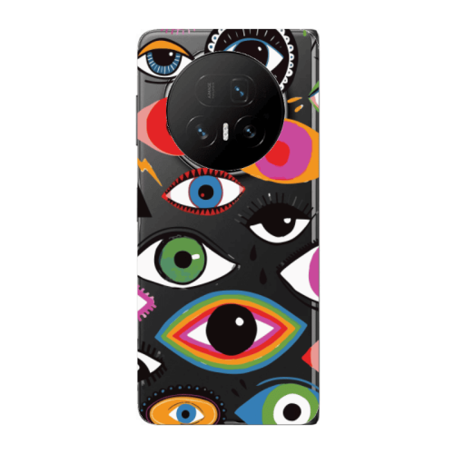 Honor Magic V5 Colorful eyes Transparent Silicone TPU Θήκη