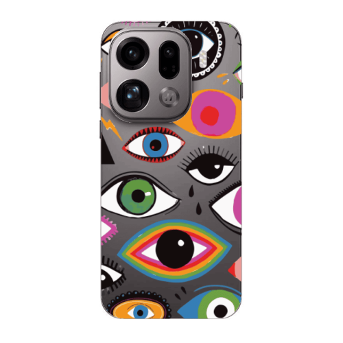 Oppo Find X9 Pro Colorful eyes Transparent Silicone TPU Θήκη