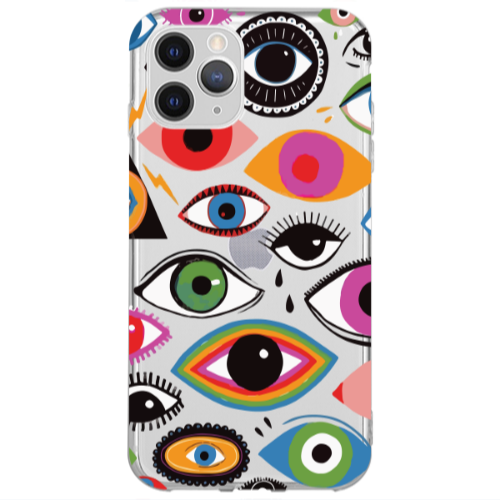 Apple iPhone 13 Pro Max Colorful eyes Transparent Silicone TPU Θήκη