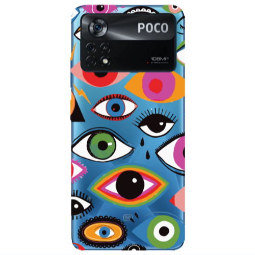Xiaomi Poco X4 Pro Colorful eyes Transparent Silicone TPU Θήκη