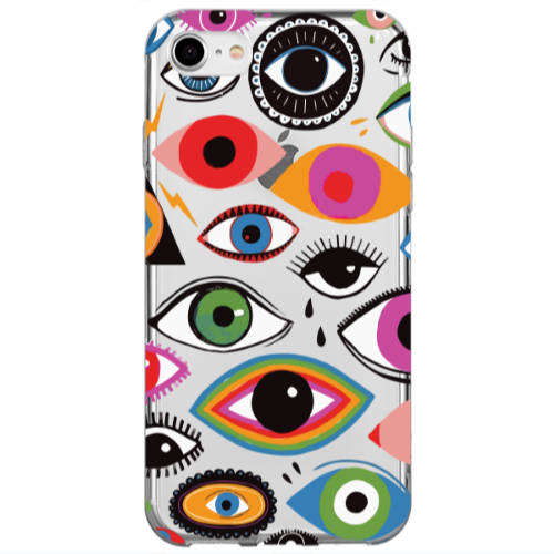 Apple iPhone 7 Colorful eyes Transparent Silicone TPU Θήκη