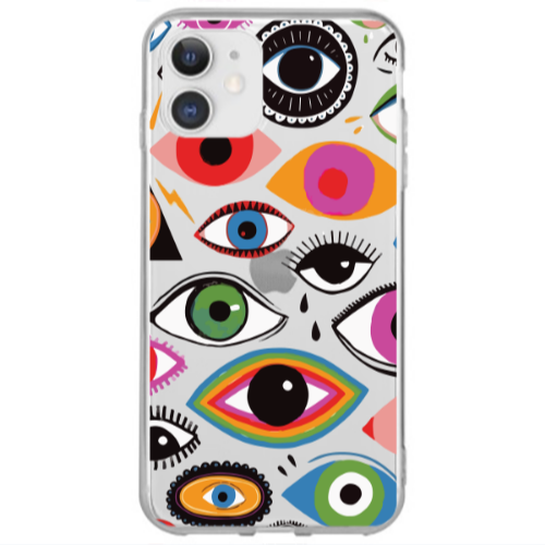 Apple iPhone 12 Mini Colorful eyes Transparent Silicone TPU Θήκη