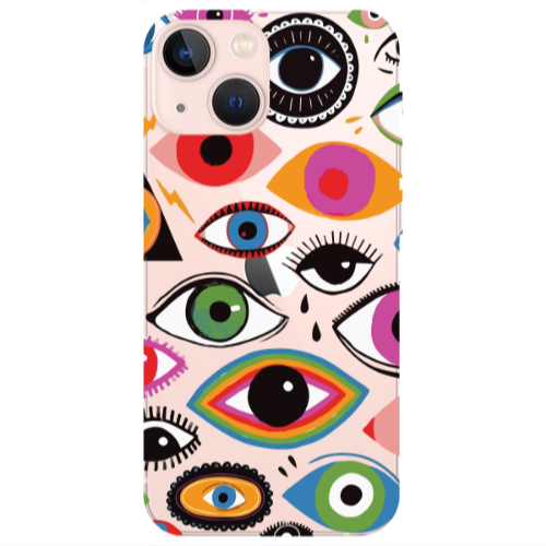 Apple iPhone 13 Mini Colorful eyes Transparent Silicone TPU Θήκη