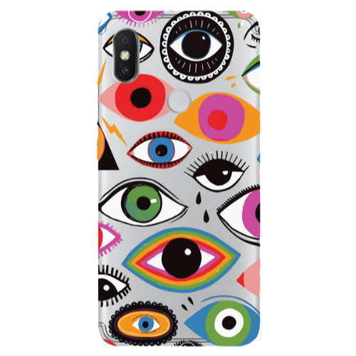 Xiaomi Redmi S2 Colorful eyes Transparent Silicone TPU Θήκη
