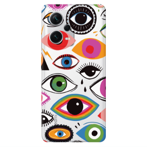 Xiaomi Redmi Note 12 5G Colorful eyes Transparent Silicone TPU Θήκη