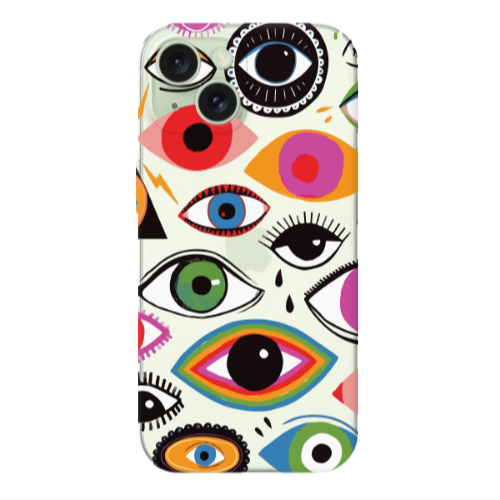Apple iPhone 15 Plus Colorful eyes Transparent Silicone TPU Θήκη